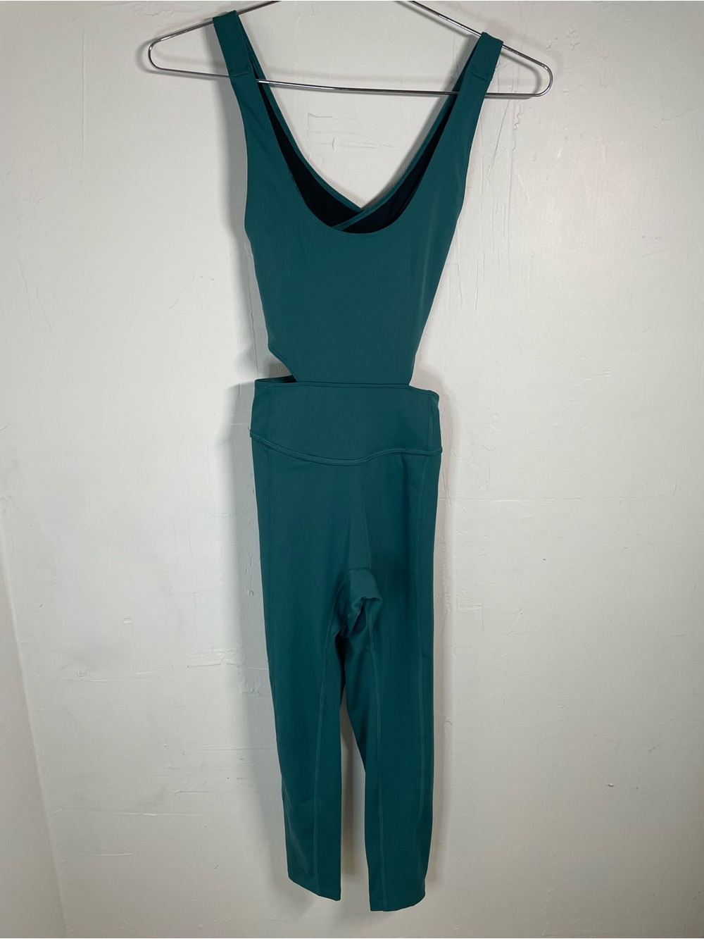 NWT Free People Back it Up Workout One Piece in Pacific Green